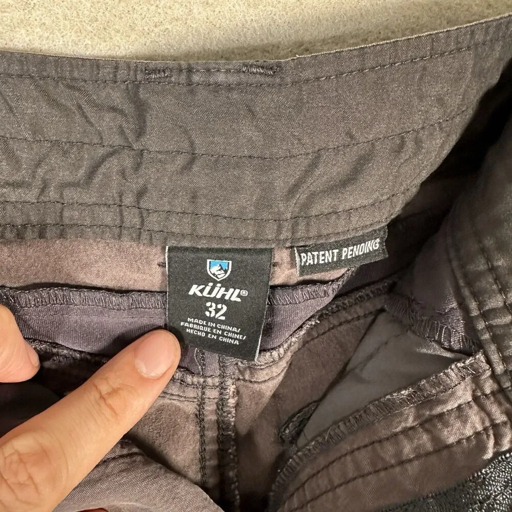 Kuhl Radikl Shorts Faded Gray Technical Hiking UPF 50 Protection Cargo Men’s 32